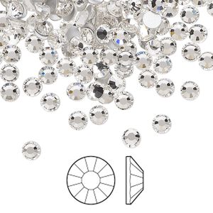 Flat back 144pk crystal foil back, Preciosa Viva 12&reg; Czech crystal rhinestone 3.8-4mm chaton rose round SS16