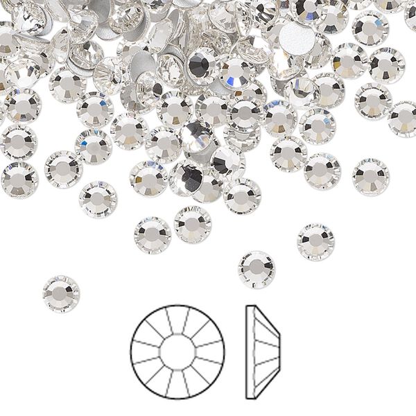 Flat back 144pk crystal foil back, Preciosa Viva 12&reg; Czech crystal rhinestone 3.8-4mm chaton rose round SS16 image number 0