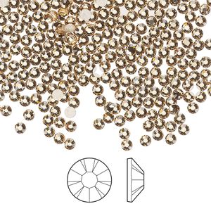 Flat back 1440pk light Colorado topaz foil back, Preciosa MAXIMA Czech crystal hotfix rhinestone 2.3-2.5mm chaton rose round SS8