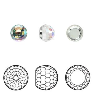 Fancy stone 2pk crystal AB CAL VZ, Crystal Passions&reg; 8mm ball 4869