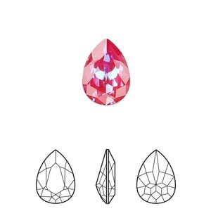 Fancy stone 12pk crystal royal red DeLite, Crystal Passions&reg; 14x10mm pear 4320