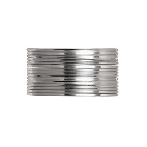 Wire, Beadalon&reg;, stainless steel, 3/4 hard, square, 20 gauge. Sold per pkg of 3 meters.