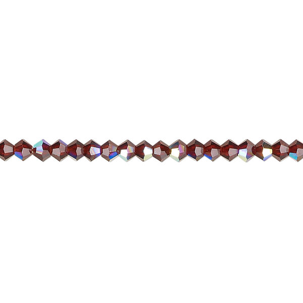 Bead 1pkg48 vivid Siam AB, Preciosa Czech crystal, 3mm bicone image number 0