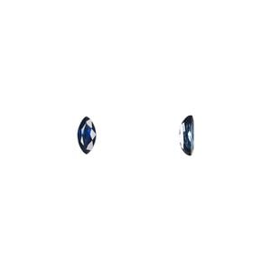 Blue sapphire 1pkg1, hand-cut faceted marquise gem 6x3mm