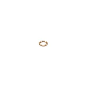 Jump ring 1pkg100 gold-plated, 4.5x3mm oval, 20 gauge / 2.5x1.8mm inside diameter / brass