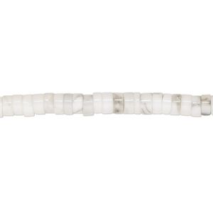 Howlite 1pkg1, heishi bead natural 15.5-16 inch 4x2mm