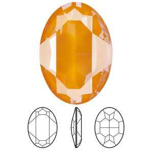 Fancy stone 1pk crystal mango ignite LacquerPRO, Crystal Passions&reg; 30x22mm oval 4127