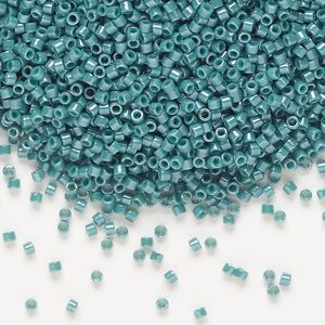 Seed bead, Delica&reg;, glass, pkg/250g, #11 round, opaque glazed luster mallard (DB-0264-1).