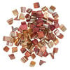 Mother-of-pearl shell 1pkg2oz, triangle tube bead, mix multi-orange and red 5x5mm-13x8mm image number 1