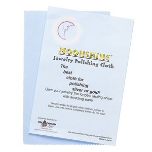 Polishing cloth, Moonshine&reg;, pkg/1, blue, 7-1/2x5-inch rectangle.