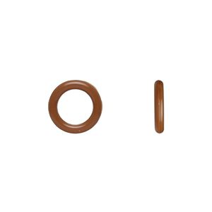 Component, Oh! Ring&trade;, silicone, chocolate brown, 12mm round with 8mm hole. Sold per pkg of 200.