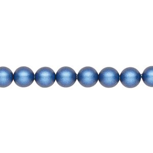 Pearl 500pk iridescent dark blue, Swarovski&reg; 6mm round 5810