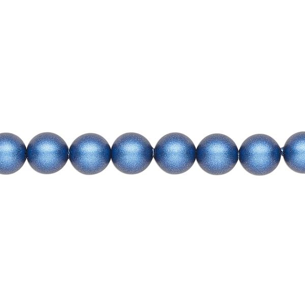 Pearl 500pk iridescent dark blue, Swarovski&reg; 6mm round 5810 image number 0