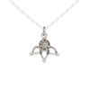 Drop 1pkg1, antiqued sterling silver and rainbow moonstone (natural), 14.5x12.5mm open 3-teardrop image number 0