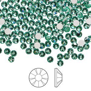 Flat back 144pk Caribbean Sea foil back, Preciosa MAXIMA Czech crystal hotfix rhinestone 3-3.2mm chaton rose round SS12