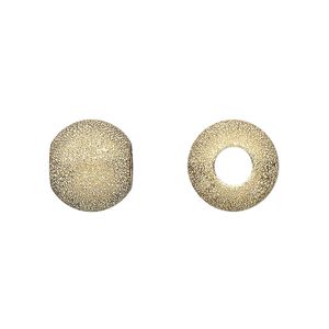 Bead, Dione&reg;, gold-plated brass, 12mm stardust round. Sold per pkg of 10.