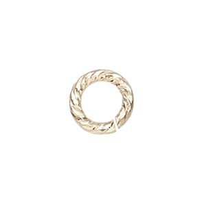 Jump ring 1pkg20 14Kt gold-filled, 4mm diamond-cut round, 20 gauge / 2.5mm inside diameter