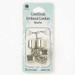 Clasp lobster claw 1pkg2, 53x12mm round / fits 11mm cord, silver-finished steel 1-strand