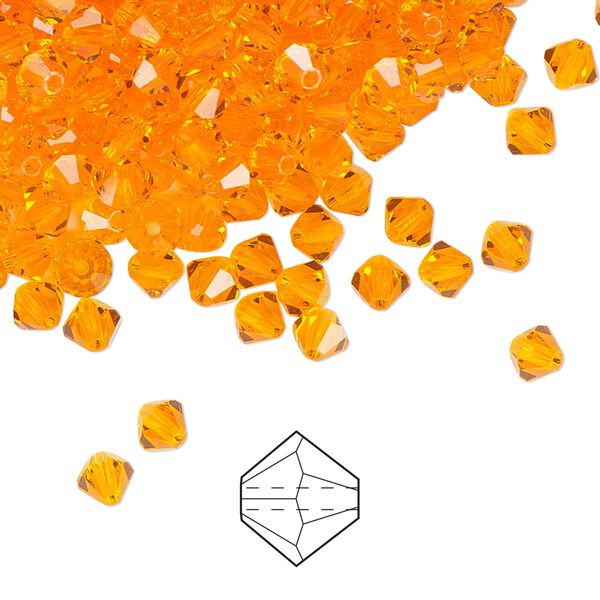 Bead 720pk sun, Preciosa Czech crystal 4mm bicone image number 0