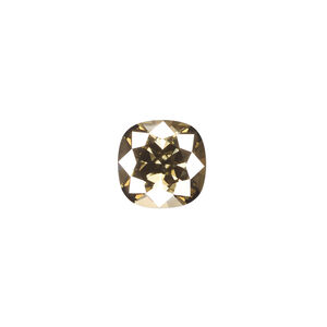 Fancy stone 1pkg1 crystal bronze foil back, Crystal Passions&reg; 12mm cushion 4470