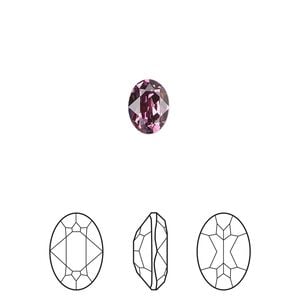 Fancy stone 4pk iris foil back, Crystal Passions&reg; 8x6mm oval 4120