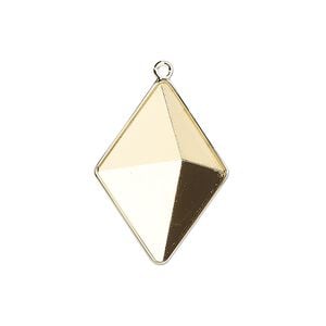 Drop, Almost Instant Jewelry&reg;, gold-plated brass, 25.5x18mm with 24x17mm tilted spike setting (4929/C). Sold individually.