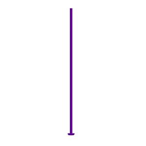 Head pin 1pkg10 niobium, 1.5 inch, 21 gauge anodized purple