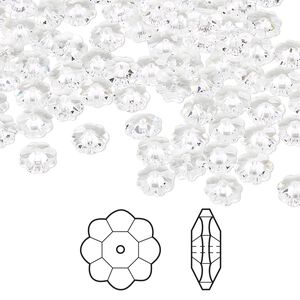 Margarita flower 144pk crystal, Crystal Passions&reg; 6x2mm 3700