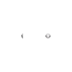 Bead cap, sterling silver, 3x1mm smooth round, fits 3-4mm bead. Sold per pkg of 40.