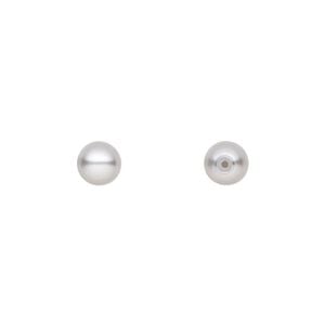 Pearl 300pk light grey, Preciosa Czech crystal 6mm half-drilled round