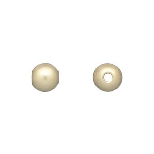 Bead 1pkg2 14Kt gold-filled, 8mm round, satin