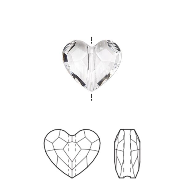 Bead 72pk crystal, Swarovski&reg; 12mm love 5741 image number 0