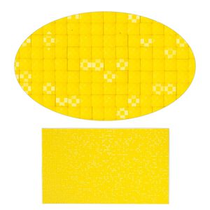 Adhesive sheet, My Style Deco Art&trade;, peel-off, resin and glue, yellow, 8 x 4-3/4 inch rectangle, 1.8mm thick. Sold individually.