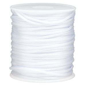 Cord 1pkg1, Satinweave&trade;, satin, white, 2mm tighter weave. 200-foot spool.
