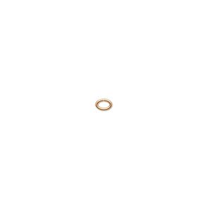 Jump ring 1pkg100 gold-plated, 3.5x2.5mm oval, 22 gauge / 2.1x1.1mm inside diameter / brass
