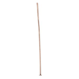 Head pin 1pkg100 copper-plated, 2 inch, 21 gauge brass antique
