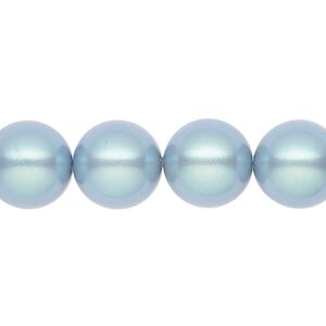 Pearl 30pk pearlescent blue, Preciosa Czech crystal 12mm round
