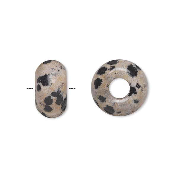 Dalmatian jasper 1pkg2, rondelle bead natural 14x8mm Dione&reg; image number 0