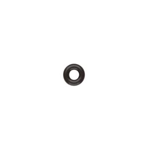 Component, Oh! Ring&trade;, silicone, black, 7mm round with 3mm hole. Sold per pkg of 300.