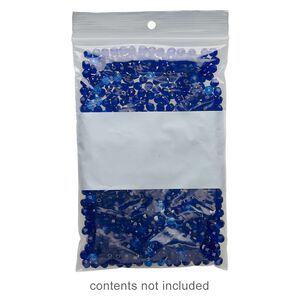 Bag, Tite-Lip&trade;, plastic, clear and white, 4x6-inch top zip with block and hole. Sold per pkg of 100.