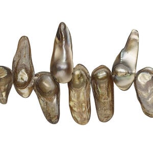 Freshwater pearl 1pkg1, baroque, 15 inch multicolored 13x6mm-23x9mm cultured