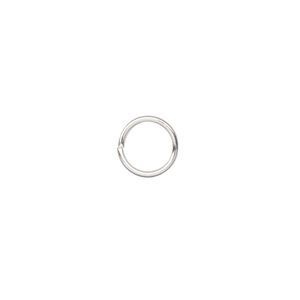 Jump ring 1pkg500 silver-plated, 9mm round, 18 gauge / 7mm inside diameter / brass