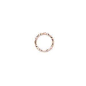 Jump ring 1pkg100 copper-plated, 10mm soldered closed round, 18 gauge / 8mm inside diameter / brass