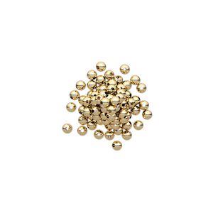 Bead 1pkg100 14Kt gold-filled, 2mm round