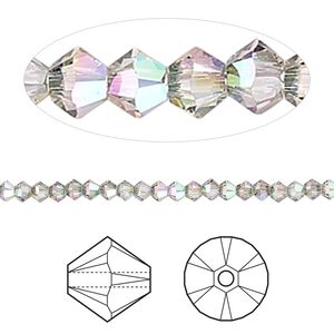 Bead 144pk crystal paradise shine, Crystal Passions&reg; 3mm bicone 5328