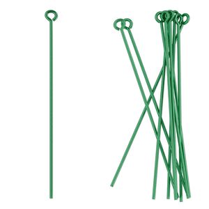 Eye pin 1pkg10 niobium, 1.75 inch, 21 gauge anodized green