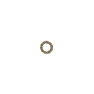 Jump ring 1pkg1000 gold-plated, 6mm twisted round, 16 gauge / 3.6mm inside diameter / brass / antique