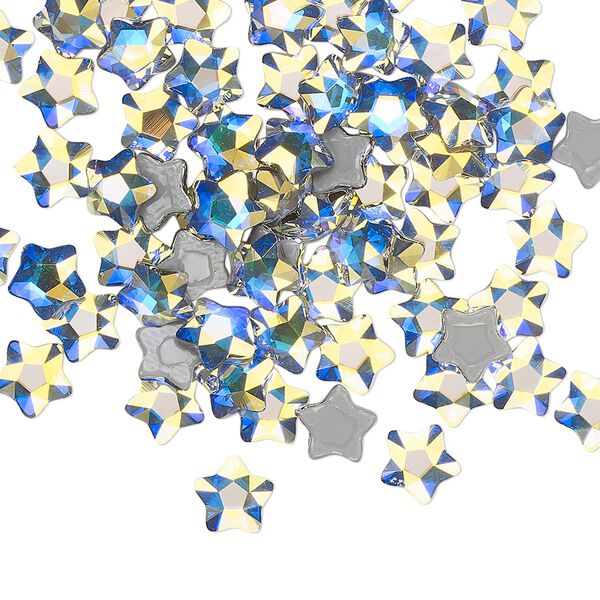Flat back 360pk crystal AB foil back, Swarovski&reg; hotfix 6mm star flower 2754 image number 0