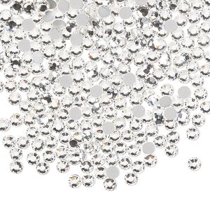 Flat back, Dance With Me&trade; crystal rhinestone, crystal clear, foil back, 2.7-2.9mm rose, SS10. Sold per pkg of 1,440 (10 gross).