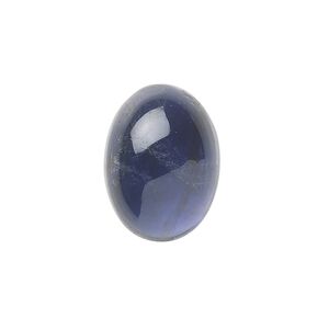 Iolite 1pkg1, hand-cut calibrated oval cab natural 7x5mm